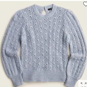 J. Crew Women's Balloon-sleeve cable-knit sweater NWT